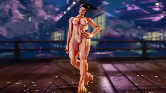 Nude Juri Low-poly 3D model
