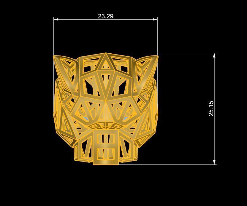 Tigar ring 3D print model_3