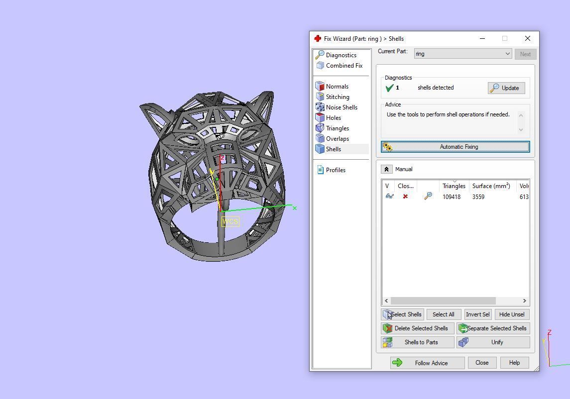 Tigar ring 3D print model_4