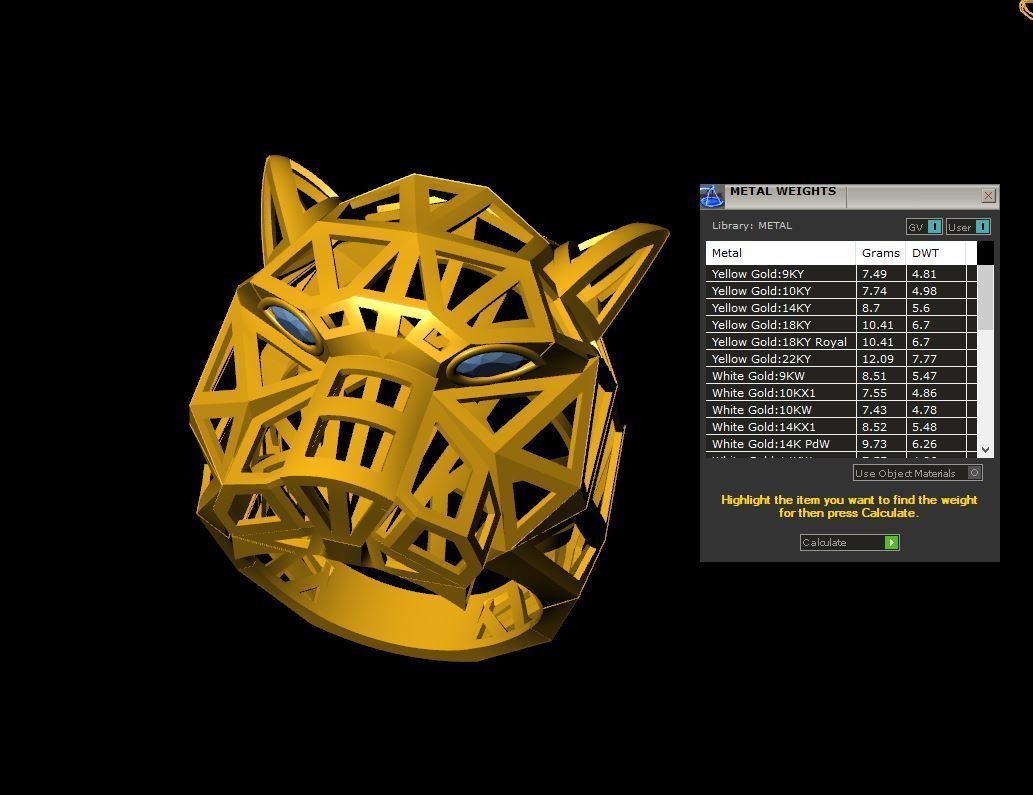 Tigar ring 3D print model_2