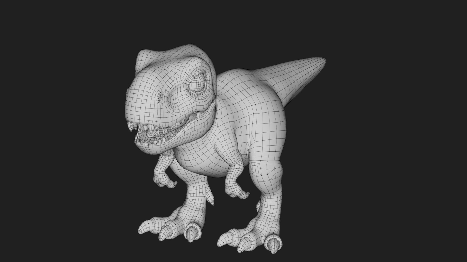 dinosaur Low-poly 3D model_1