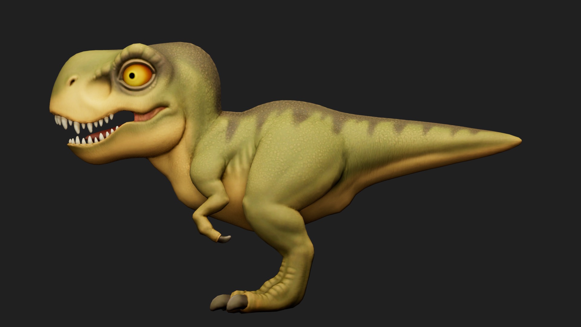 dinosaur Low-poly 3D model_4
