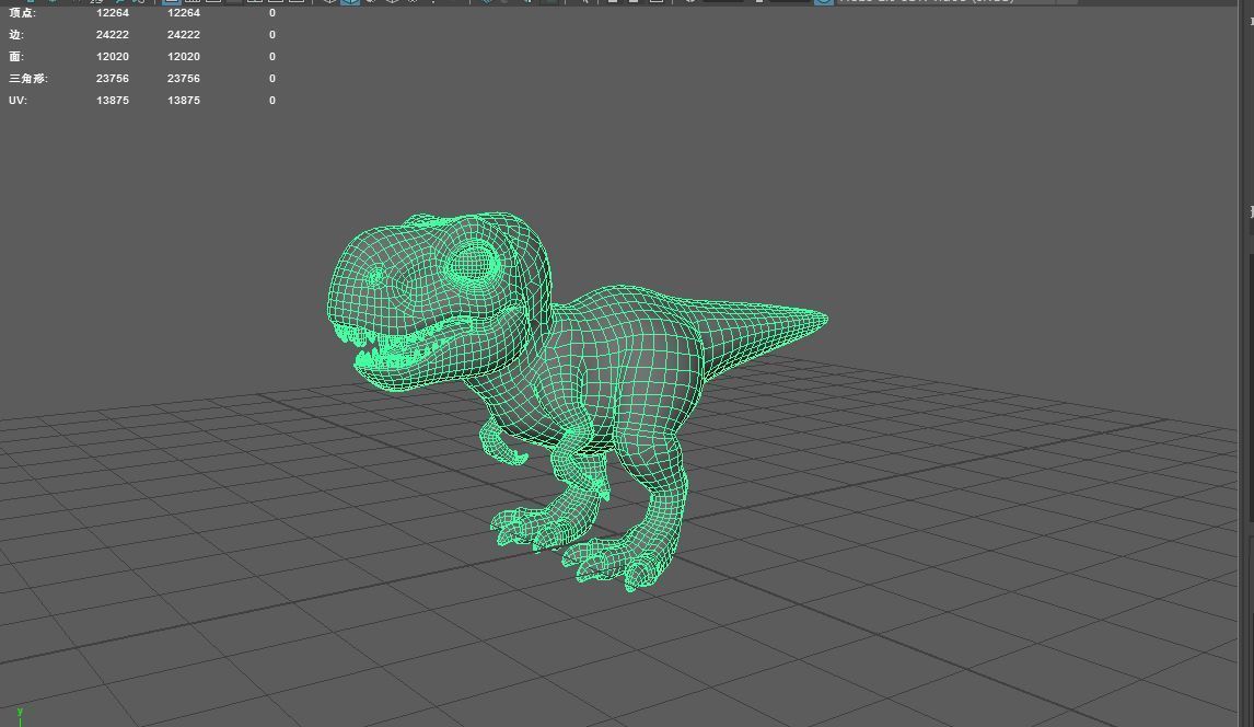 dinosaur Low-poly 3D model_6