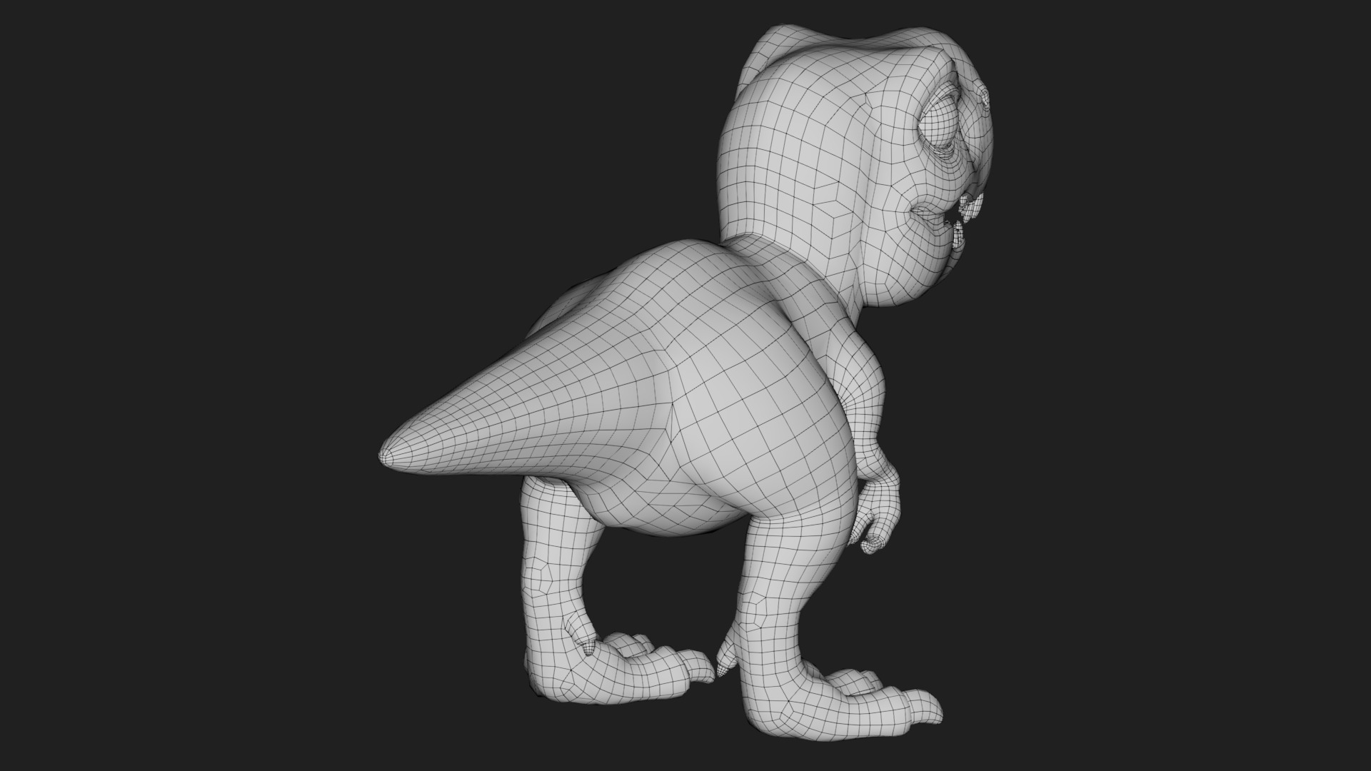 dinosaur Low-poly 3D model_3