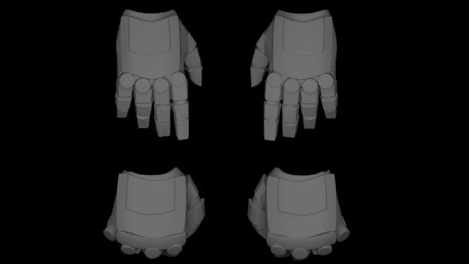 Hand For DC Mcfarlane V2 3D print model_0