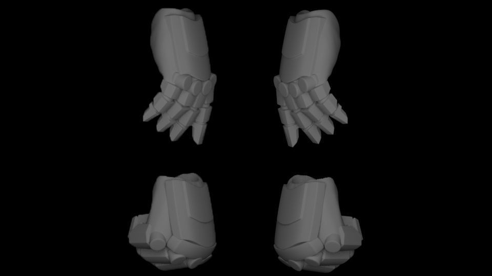 Hand For DC Mcfarlane V2 3D print model_3