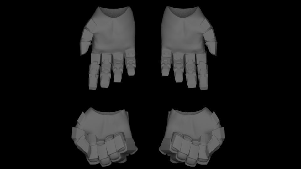 Hand For DC Mcfarlane V2 3D print model_2