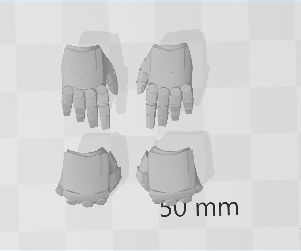 Hand For DC Mcfarlane V2 3D print model_4