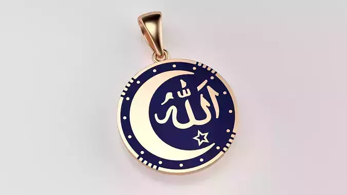 Muslim Pendant with enamel