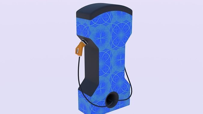 EV charger X PBR 8K 3D model 6