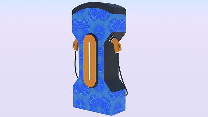 EV charger X PBR 8K 3D model 2