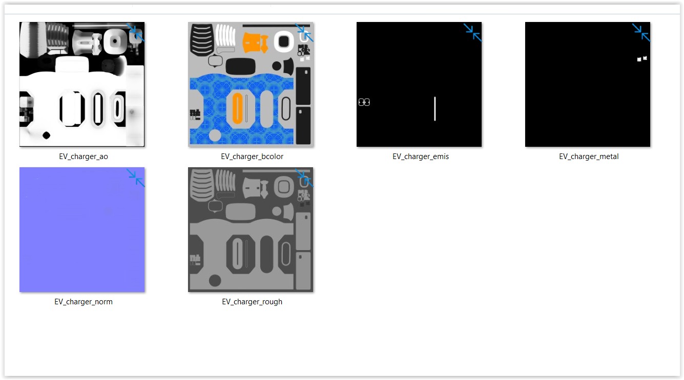EV charger X PBR 8K 3D model_9