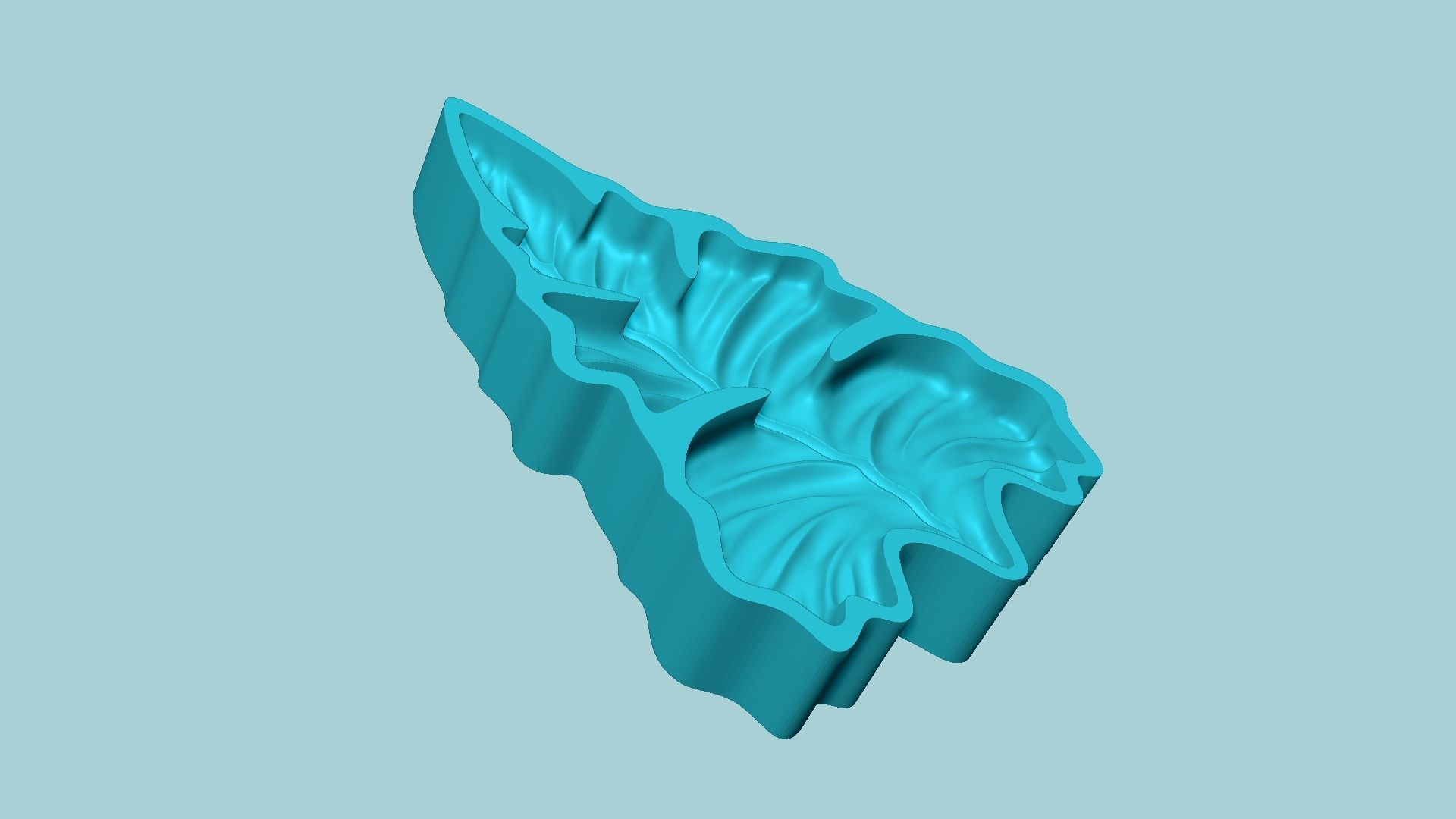 Fern Leaf Mould 08 - Artificial EVA Molding 3D print model_5