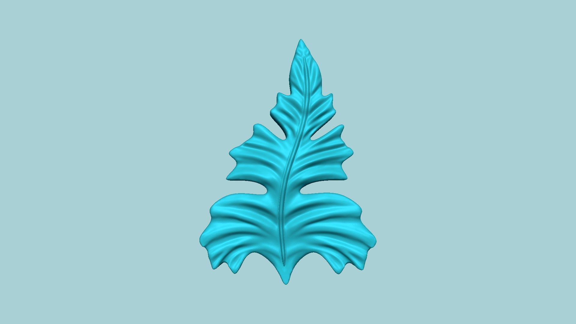 Fern Leaf Mould 08 - Artificial EVA Molding 3D print model_3