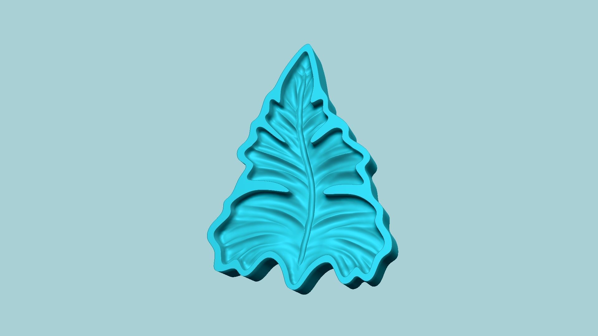Fern Leaf Mould 08 - Artificial EVA Molding 3D print model_2