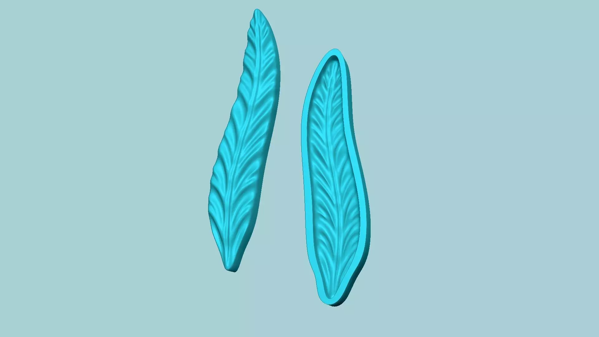 Fern Leaf Mould 07 - Artificial EVA Molding 3D print model_0