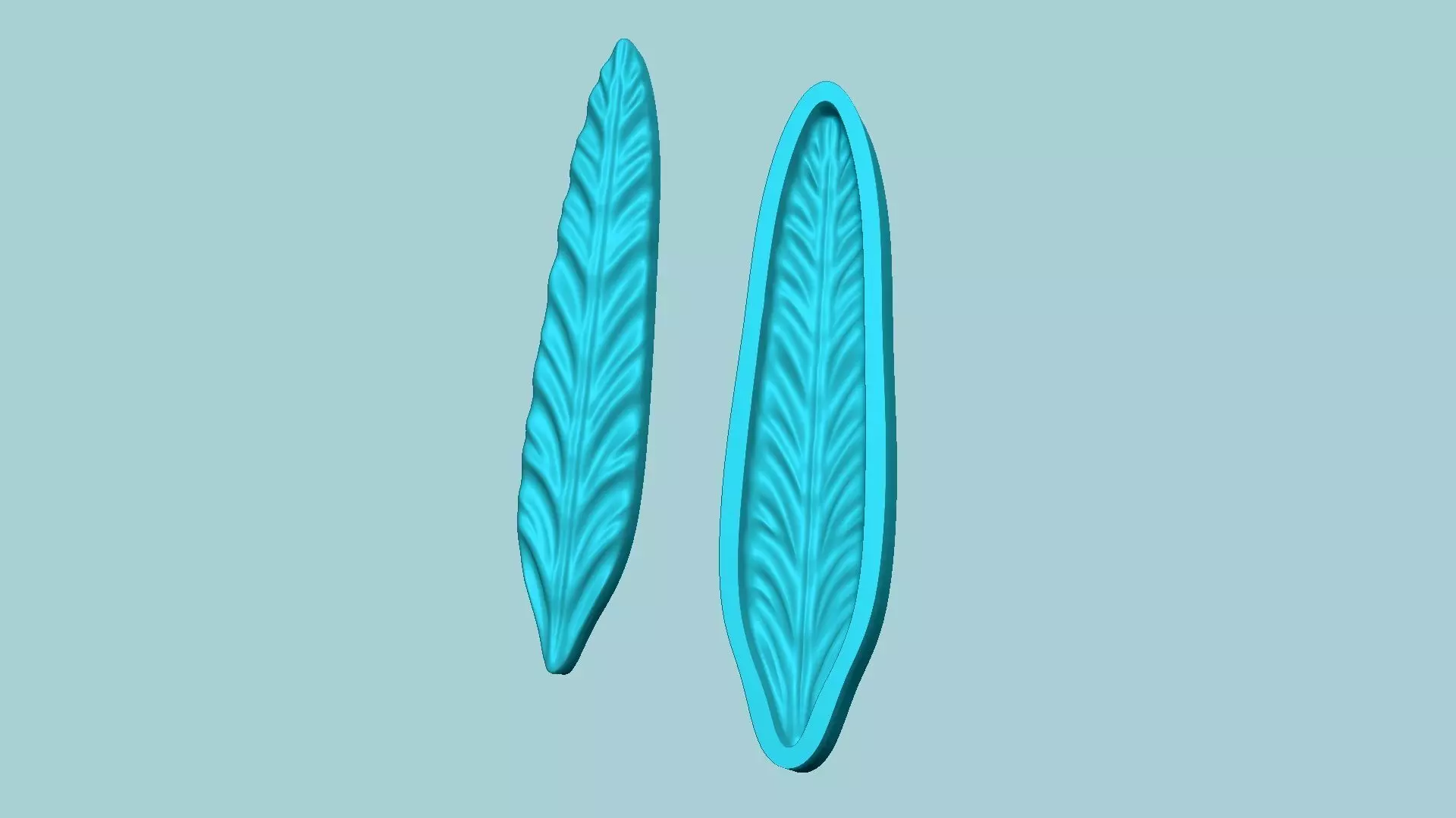 Fern Leaf Mould 06 - Artificial EVA Molding 3D print model_0