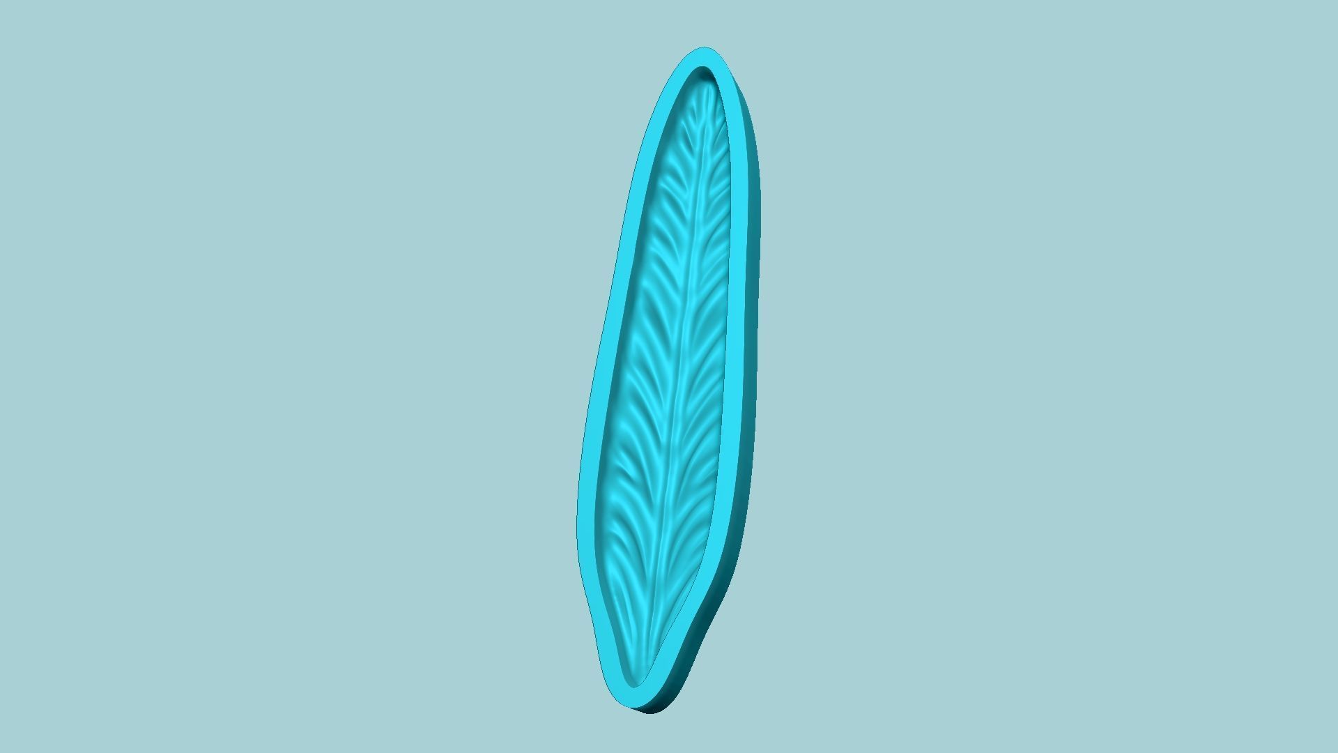 Fern Leaf Mould 06 - Artificial EVA Molding 3D print model_2