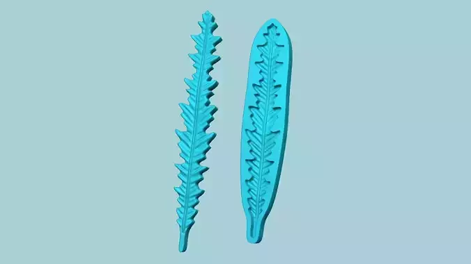 Fern Leaf Mould 05 - Artificial EVA Molding 3D print model
