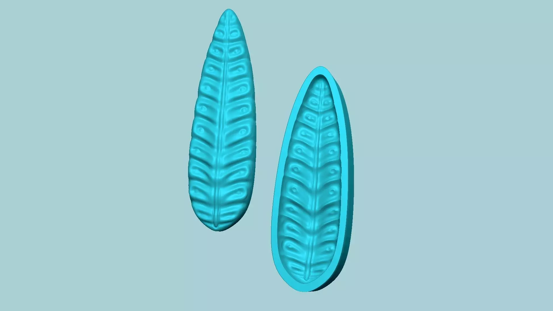 Fern Leaf Mould 04 - Artificial EVA Molding 3D print model_0