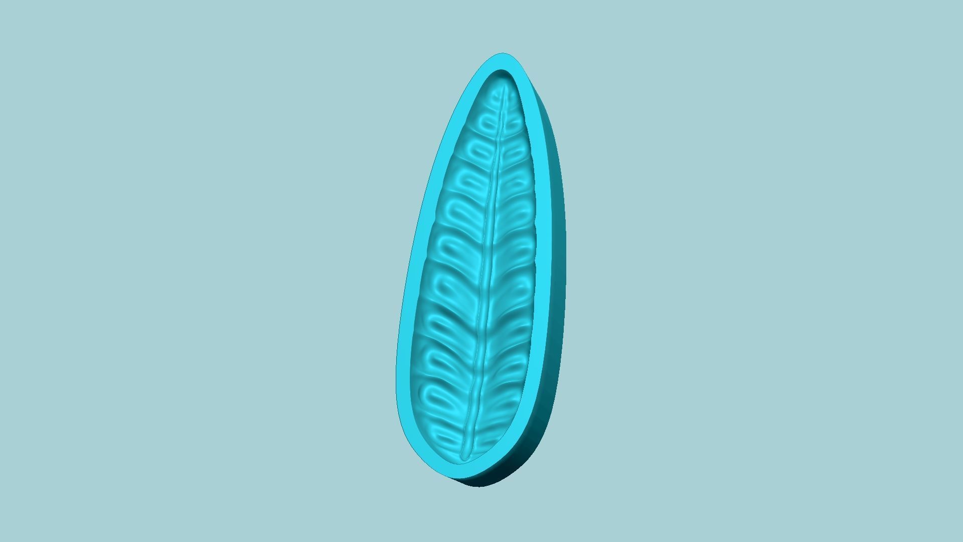 Fern Leaf Mould 03 - Artificial EVA Molding 3D print model_2