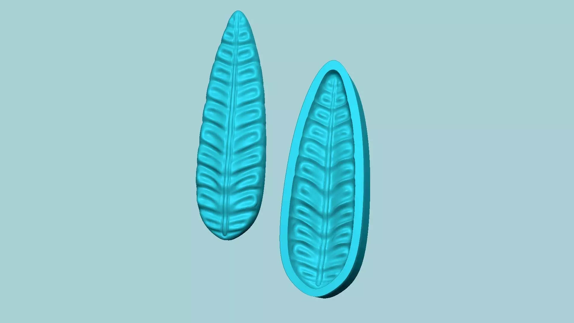 Fern Leaf Mould 03 - Artificial EVA Molding 3D print model_0