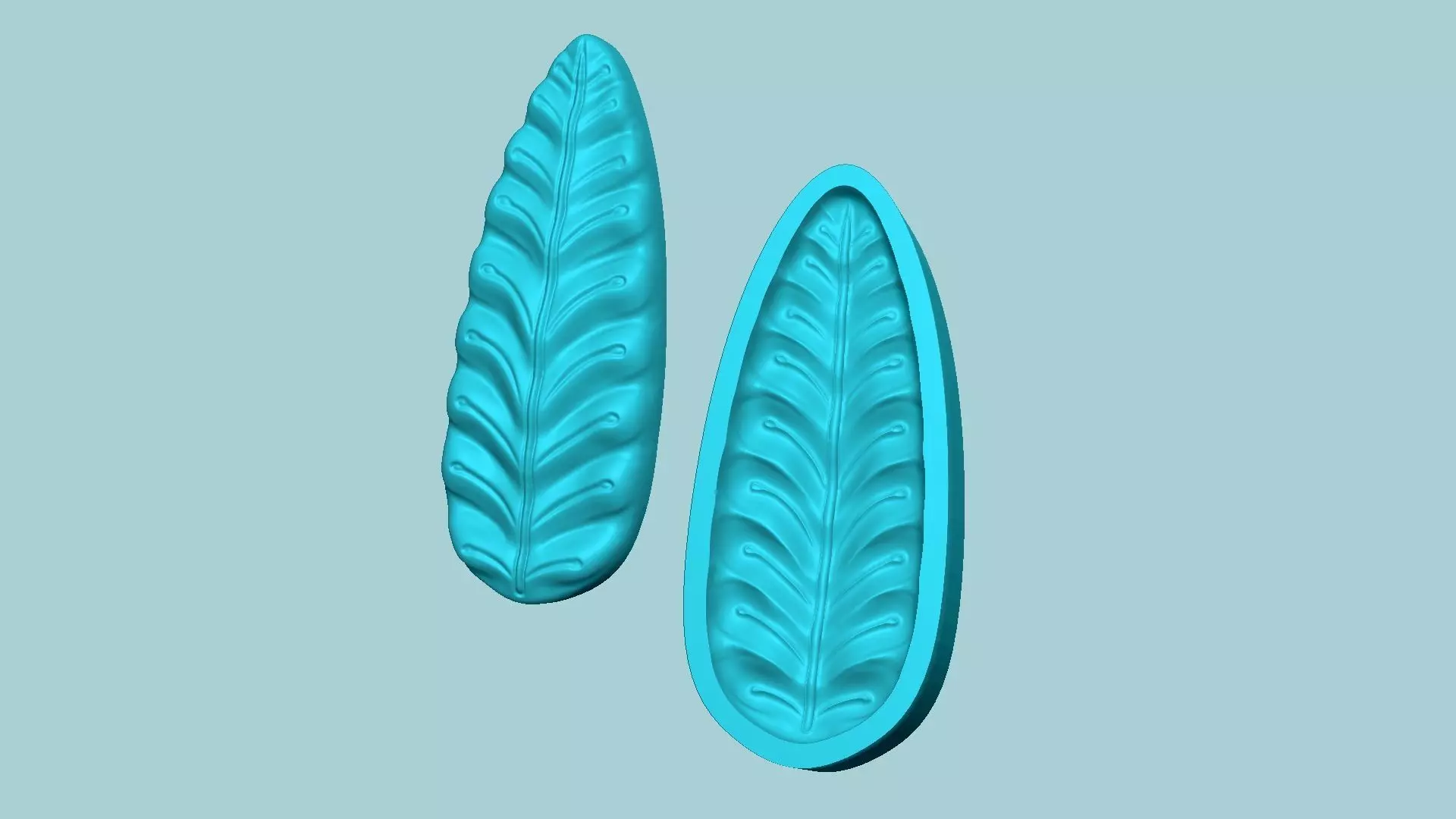 Fern Leaf Mould 02 - Artificial EVA Molding 3D print model_0