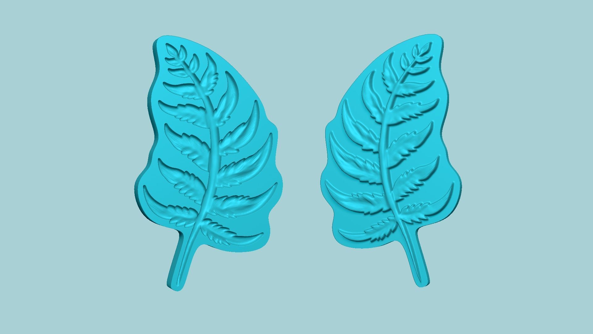 Fern Leaf Mould 01 - Artificial EVA Molding 3D print model_9