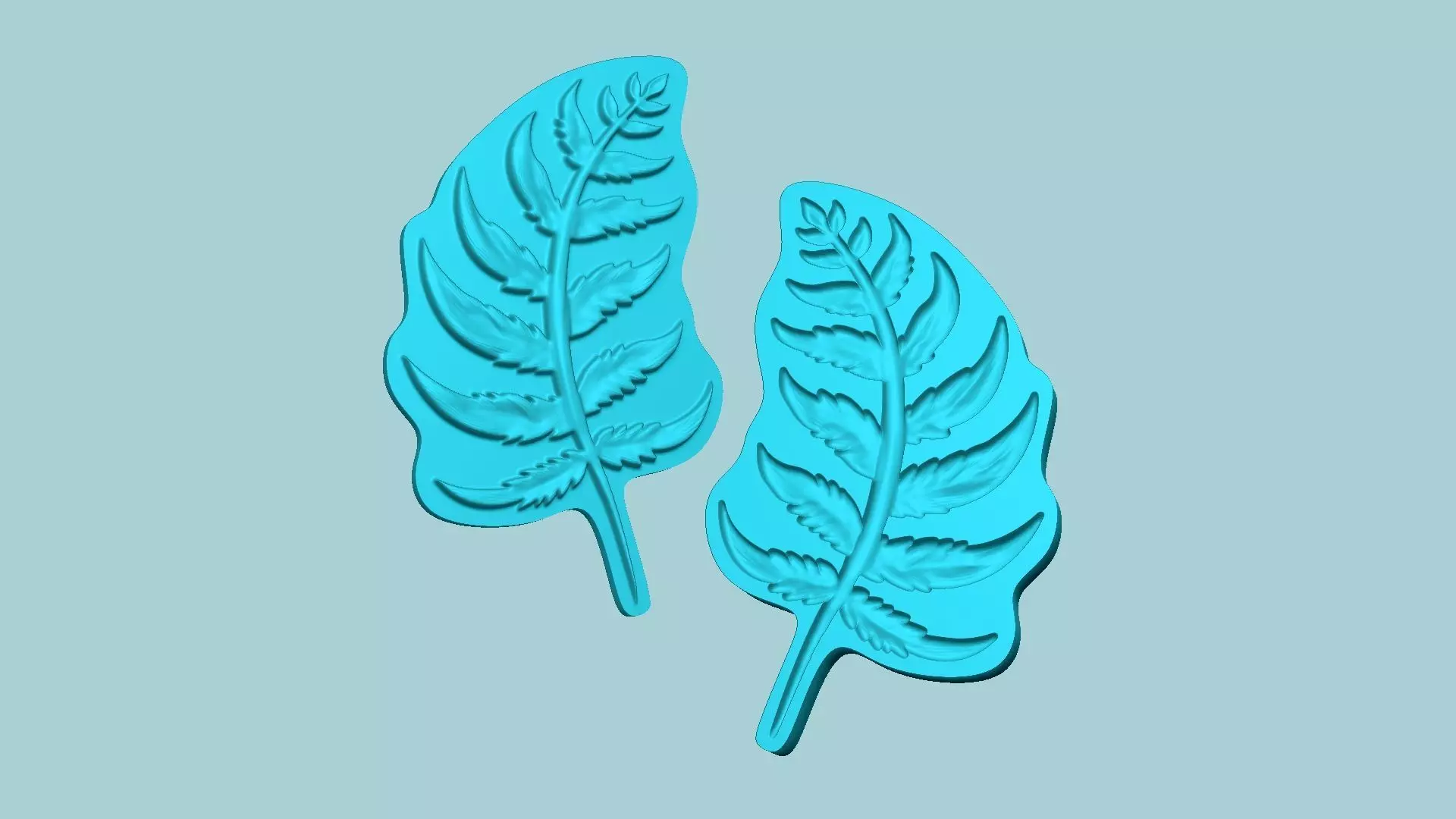 Fern Leaf Mould 01 - Artificial EVA Molding 3D print model_0