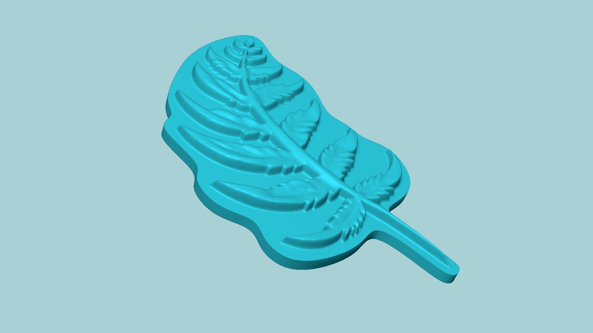 Fern Leaf Mould 01 - Artificial EVA Molding 3D print model_6