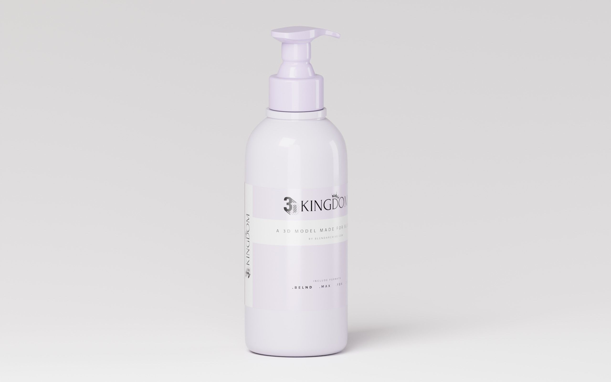 Hand Wash Bottle Low-poly 3D model_2