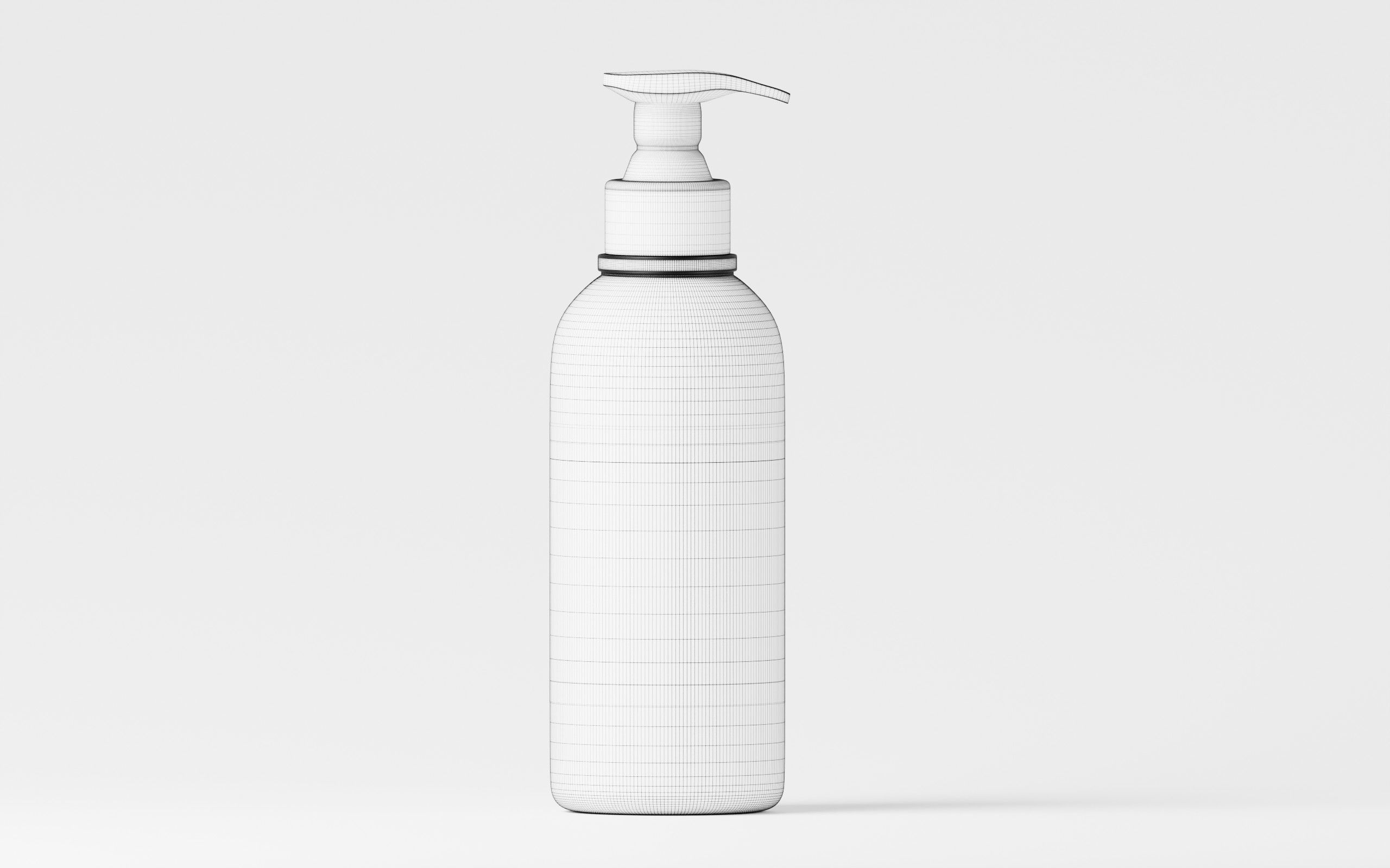 Hand Wash Bottle Low-poly 3D model_4