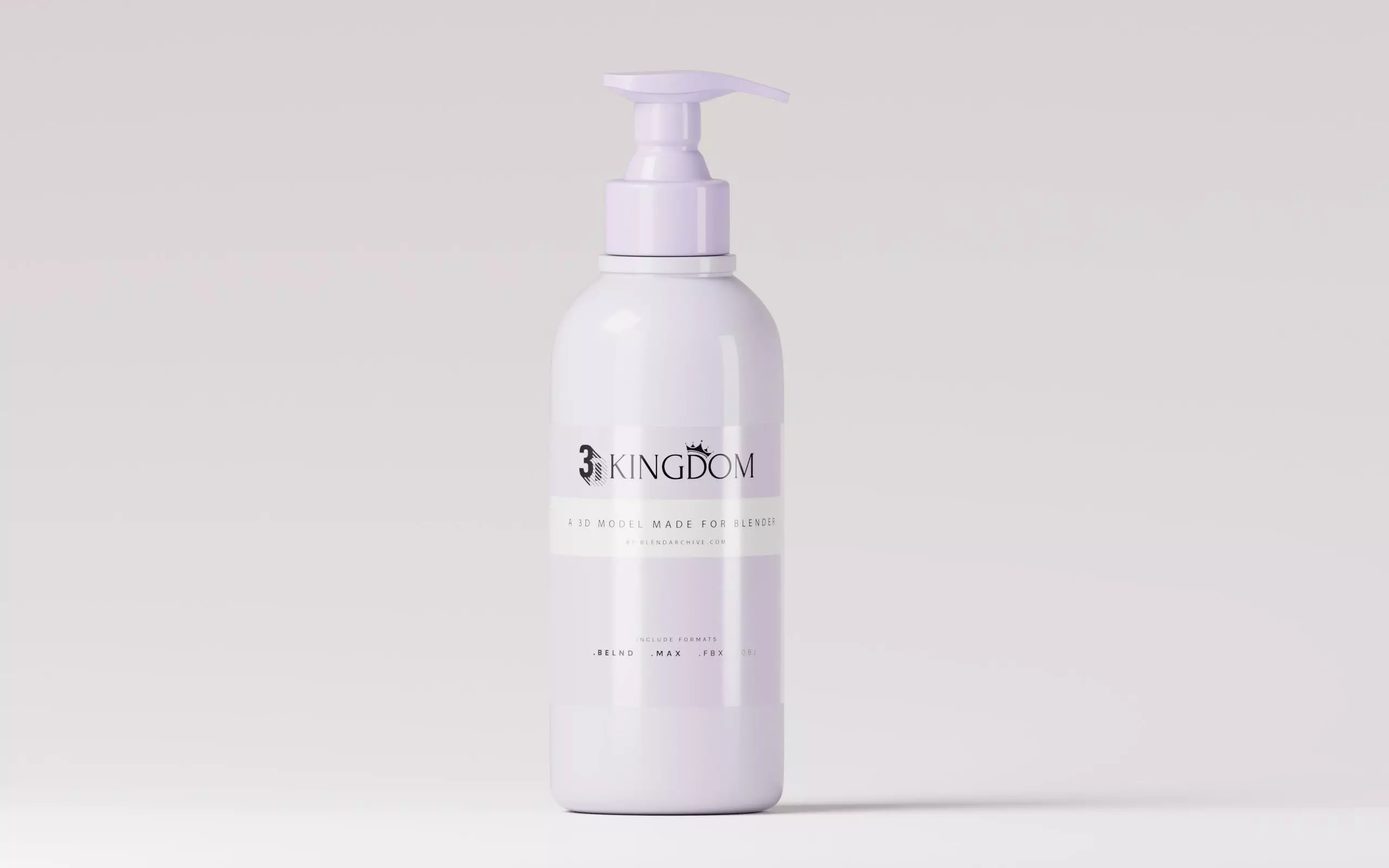 Hand Wash Bottle Low-poly 3D model_0