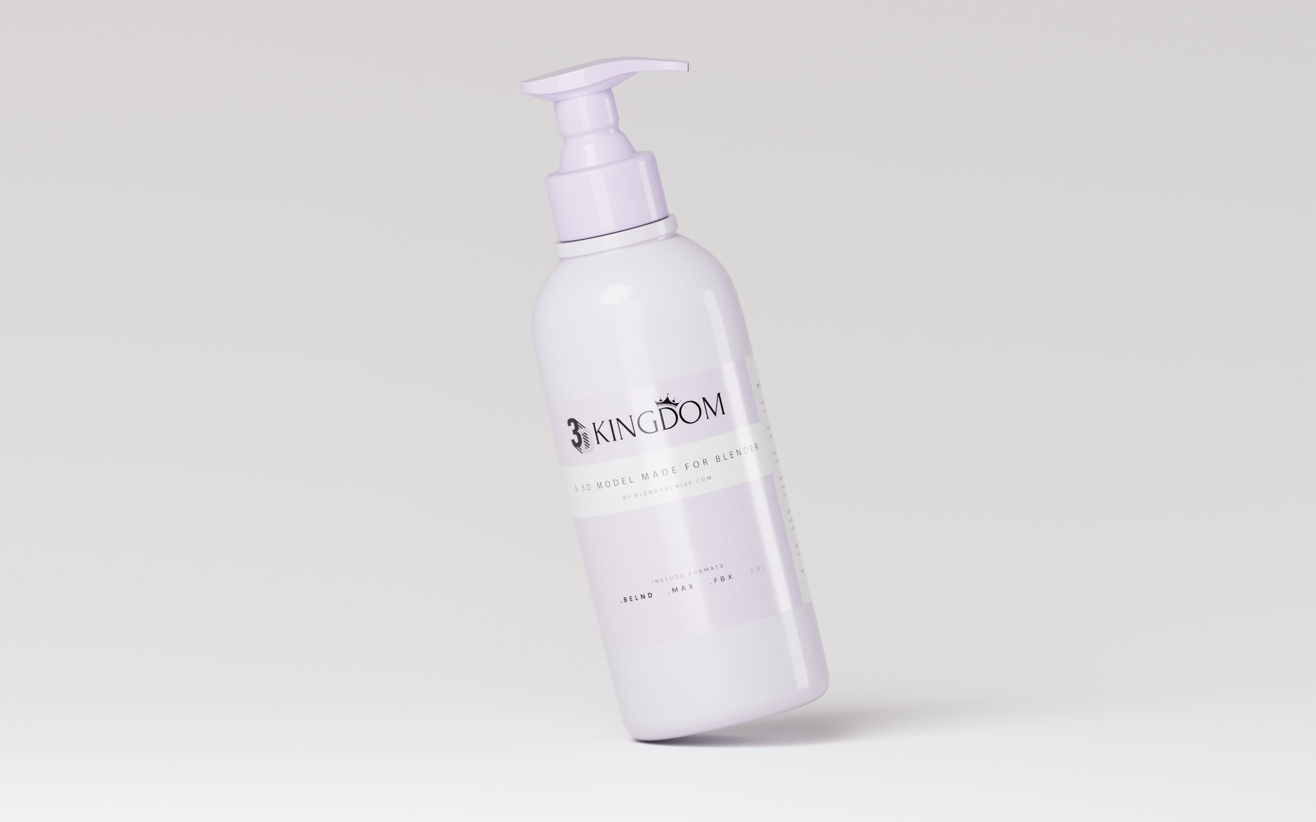 Hand Wash Bottle Low-poly 3D model_3