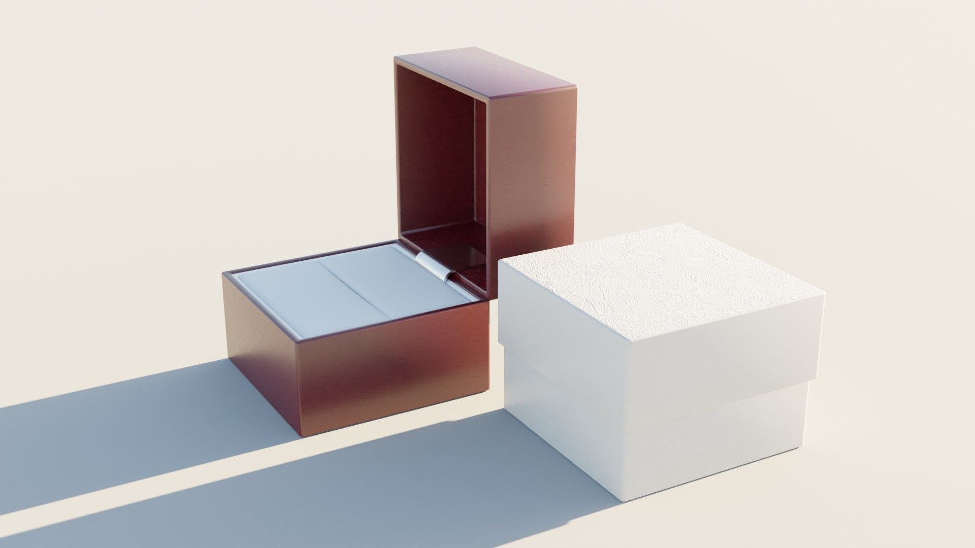 Wedding Square Ring Box 3D model_1