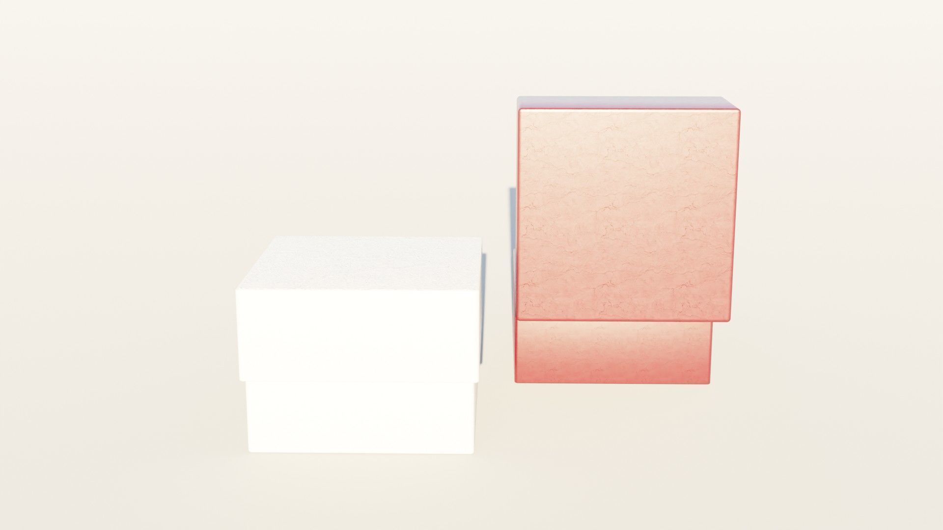 Wedding Square Ring Box 3D model_2