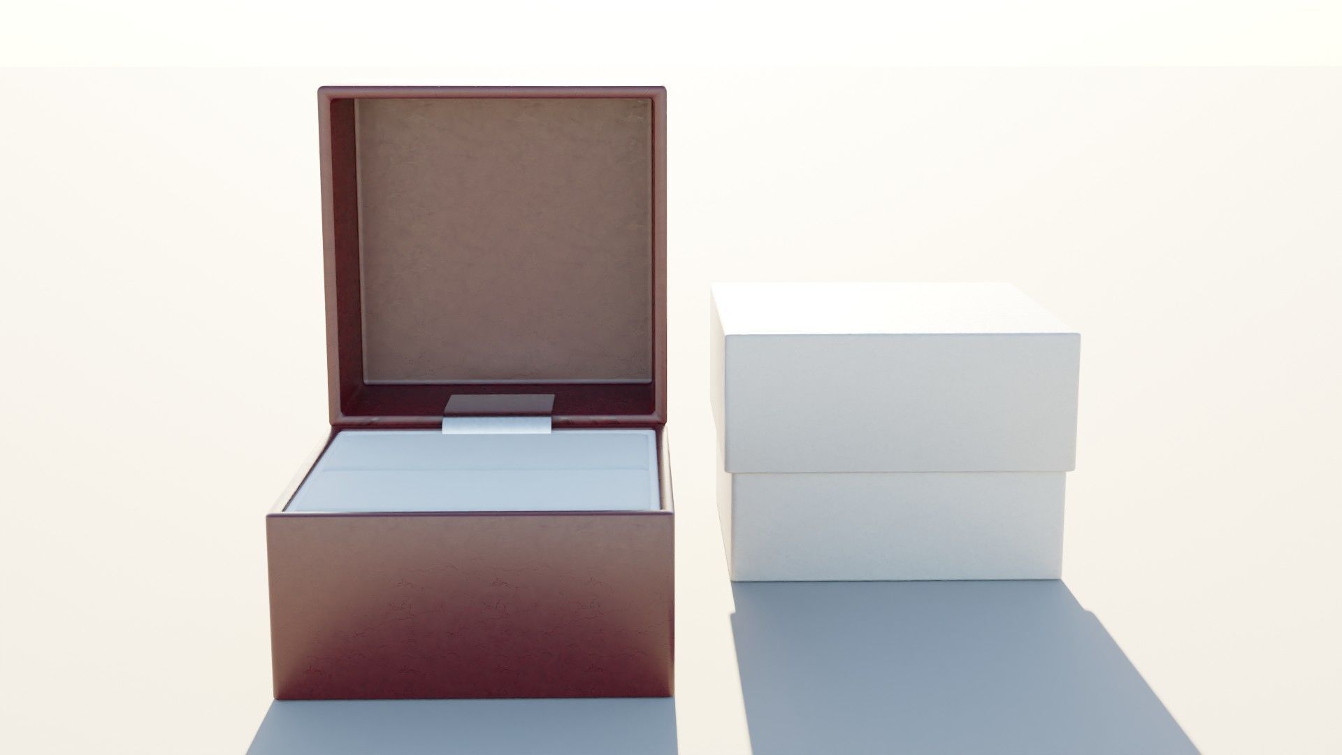 Wedding Square Ring Box 3D model_5