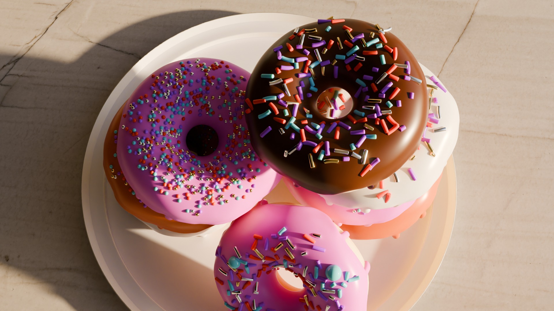 Donuts in a kitchen 3D model_18