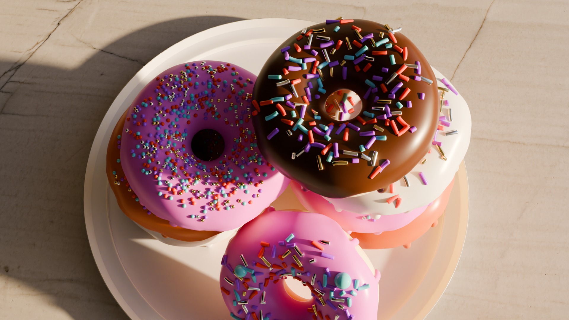 Donuts in a kitchen 3D model_17