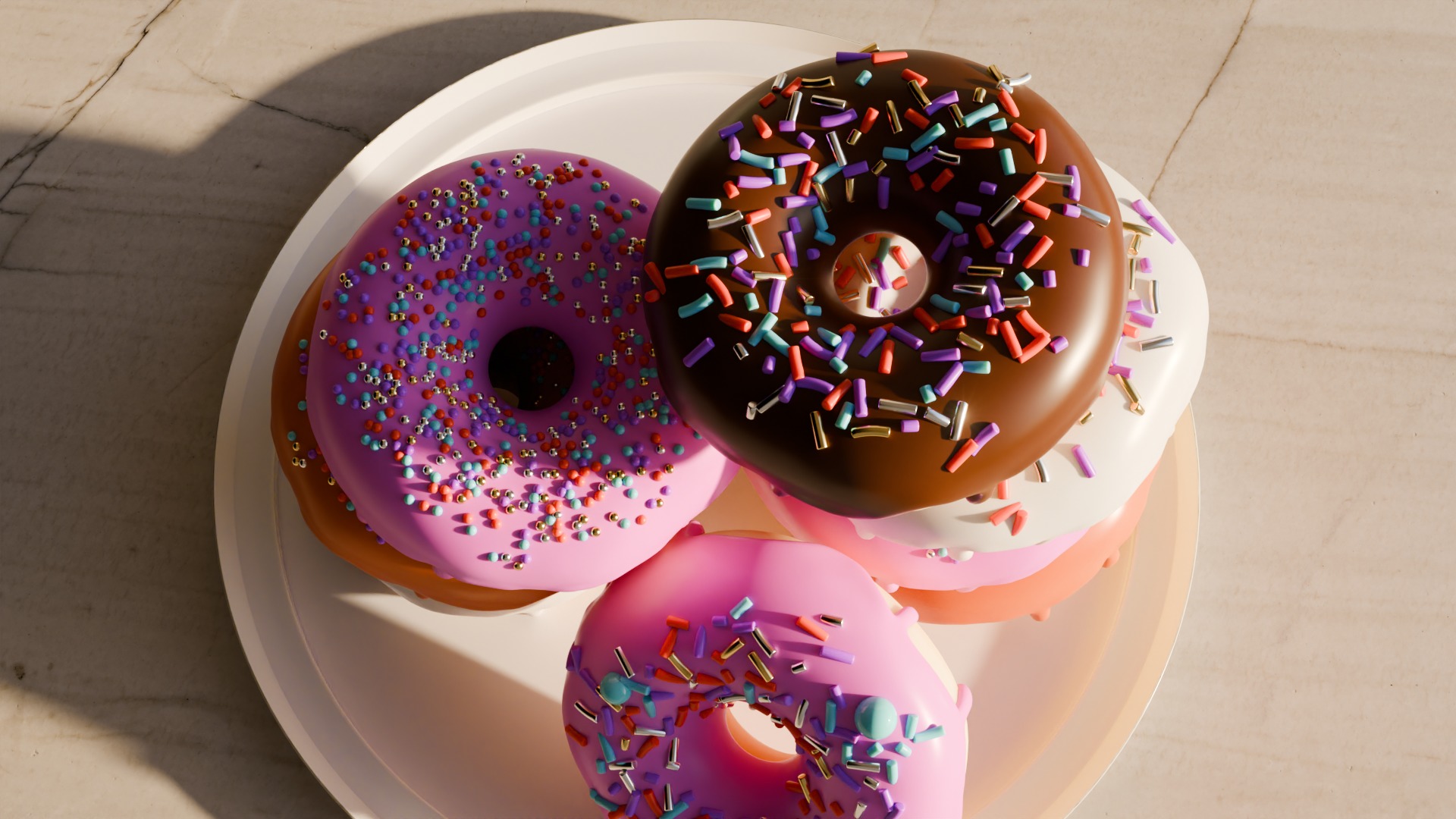 Donuts in a kitchen 3D model_21