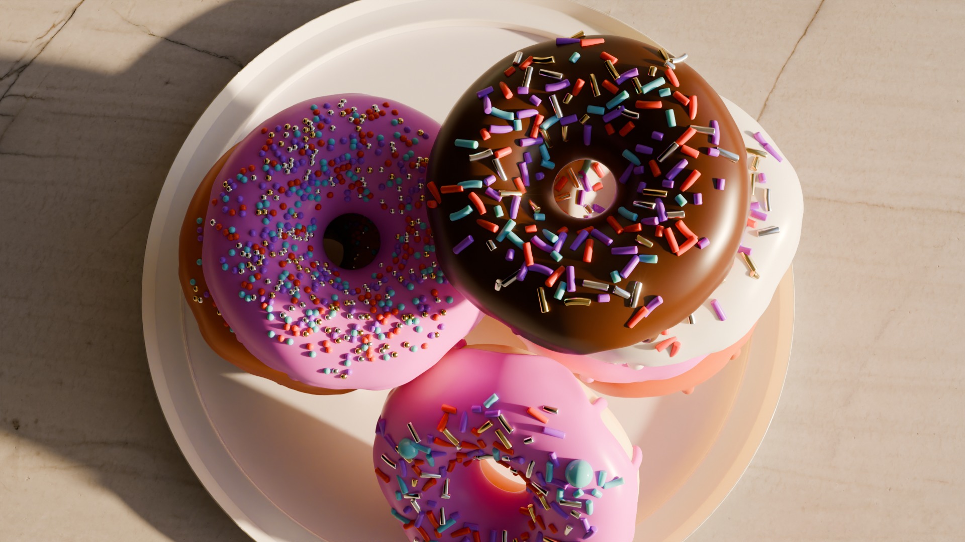 Donuts in a kitchen 3D model_11