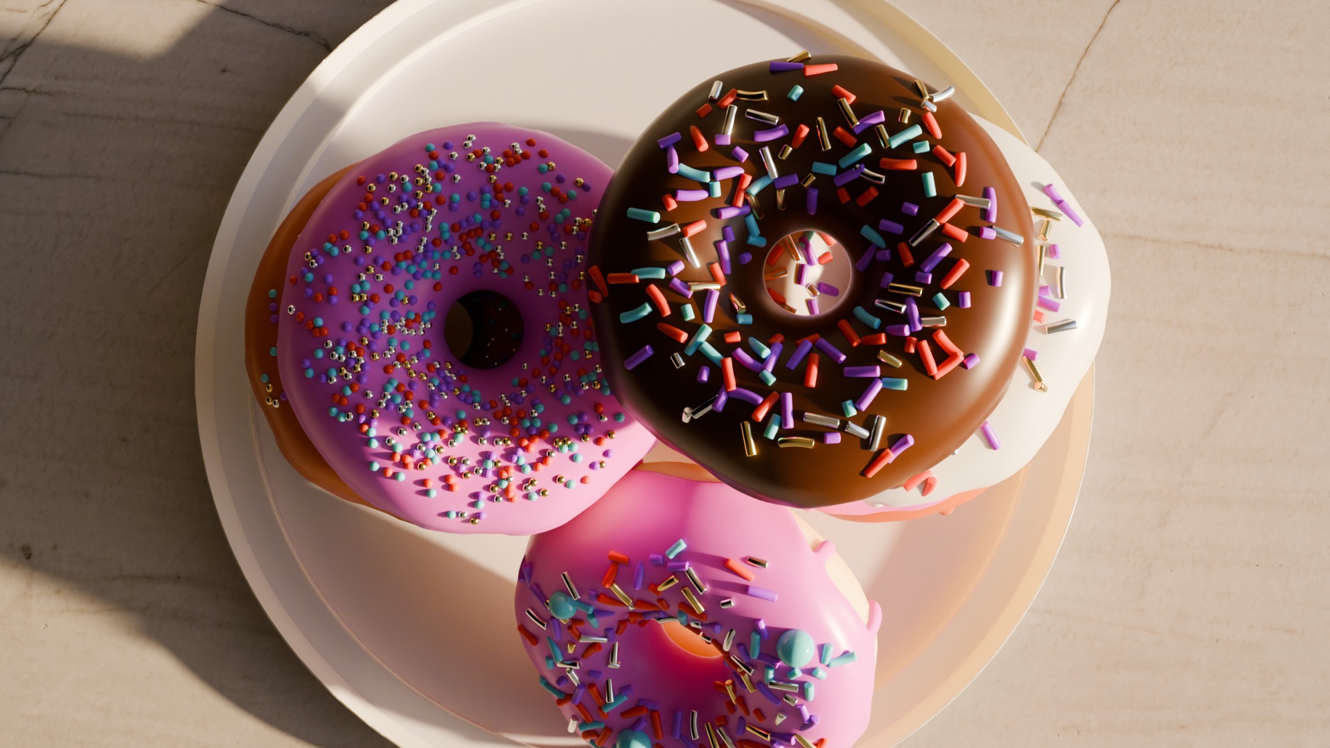 Donuts in a kitchen 3D model_15