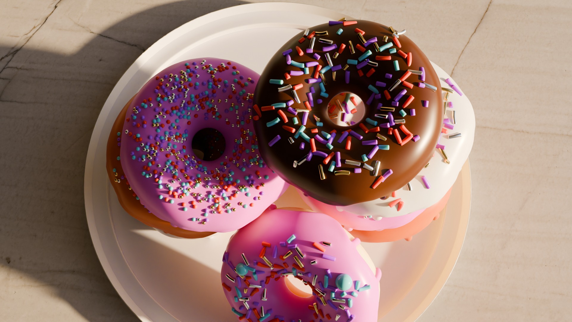 Donuts in a kitchen 3D model_19
