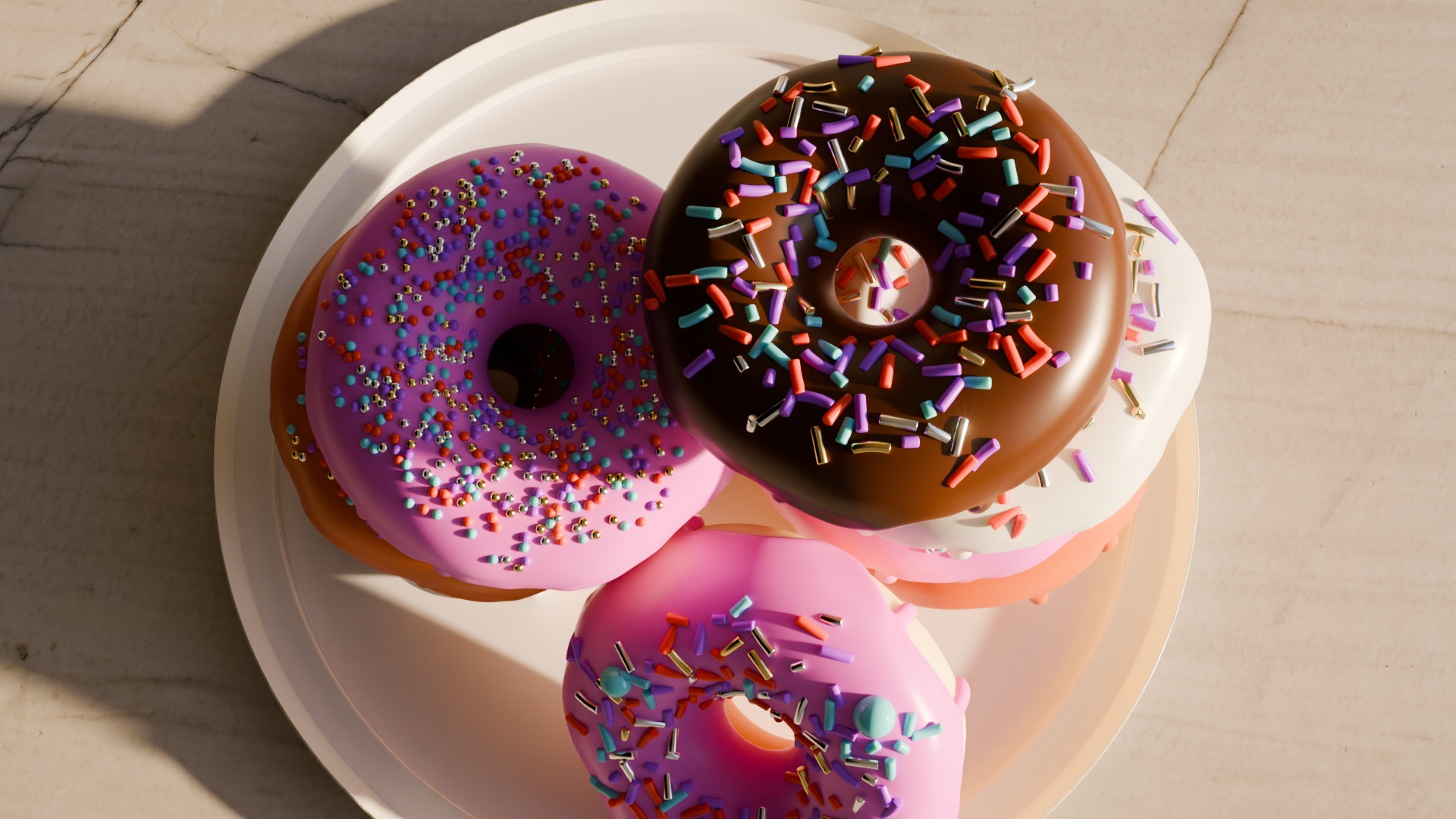 Donuts in a kitchen 3D model_12