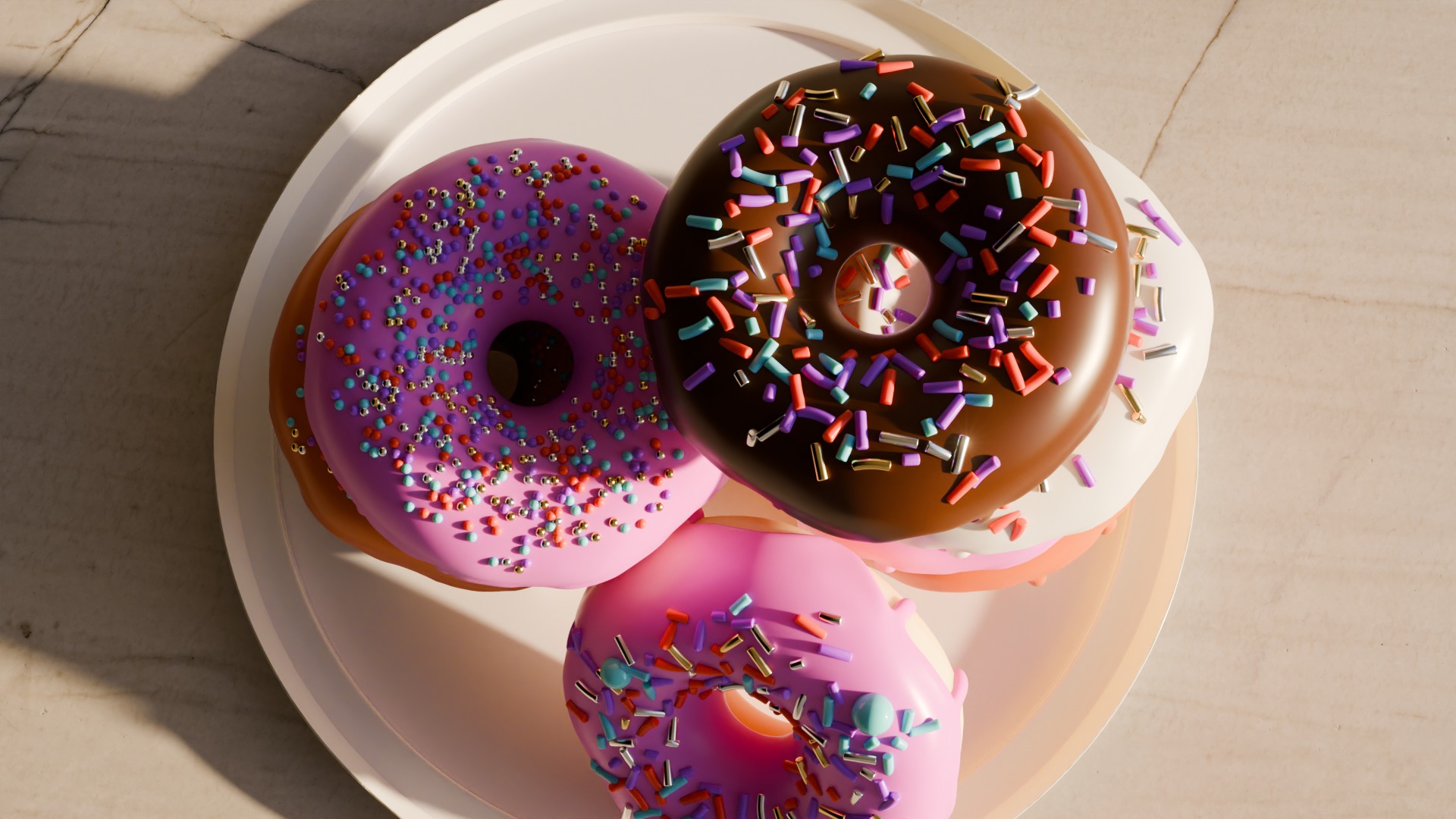 Donuts in a kitchen 3D model_14