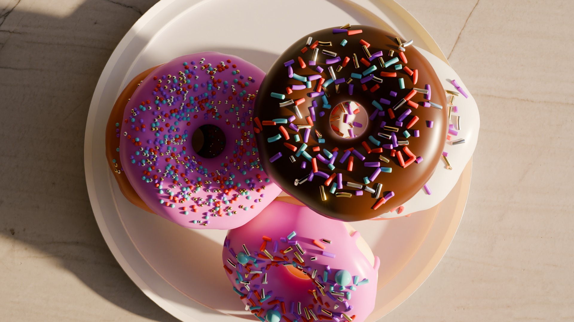 Donuts in a kitchen 3D model_5