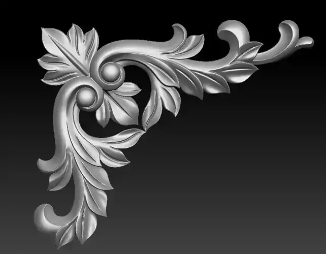 Corner Carved Plaster Molding Decoration - 6117