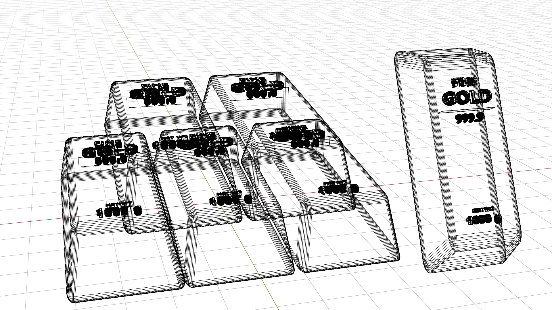 GOLD BAR 999 PURE GOLD BAR 3D model_5