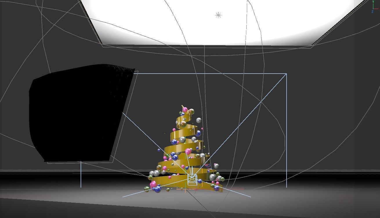 Animated 3D Ribbon Christmas Tree 3D model_4