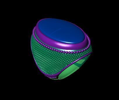 Feroza  Ring 3D print model_2